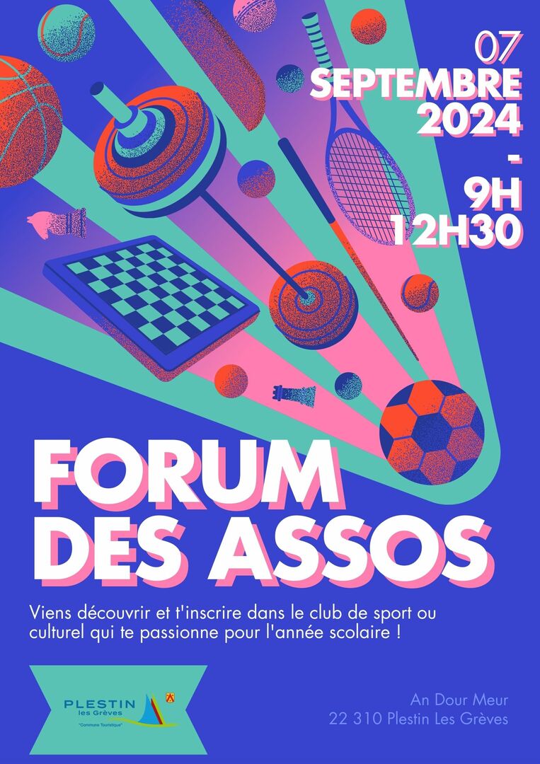 Forum des Associations simple illustrations Bleu et Rose affiche .jpg